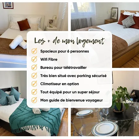 Spacieux, Lumineux Et Bien Place Pour 6personnes, Parking Interieur Apartment Villeurbanne